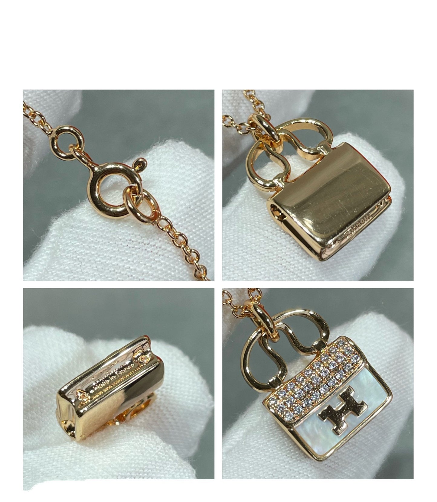 [Lunabriance]H CIRCE MOISSANITE PENDANT NECKLACE GOLD