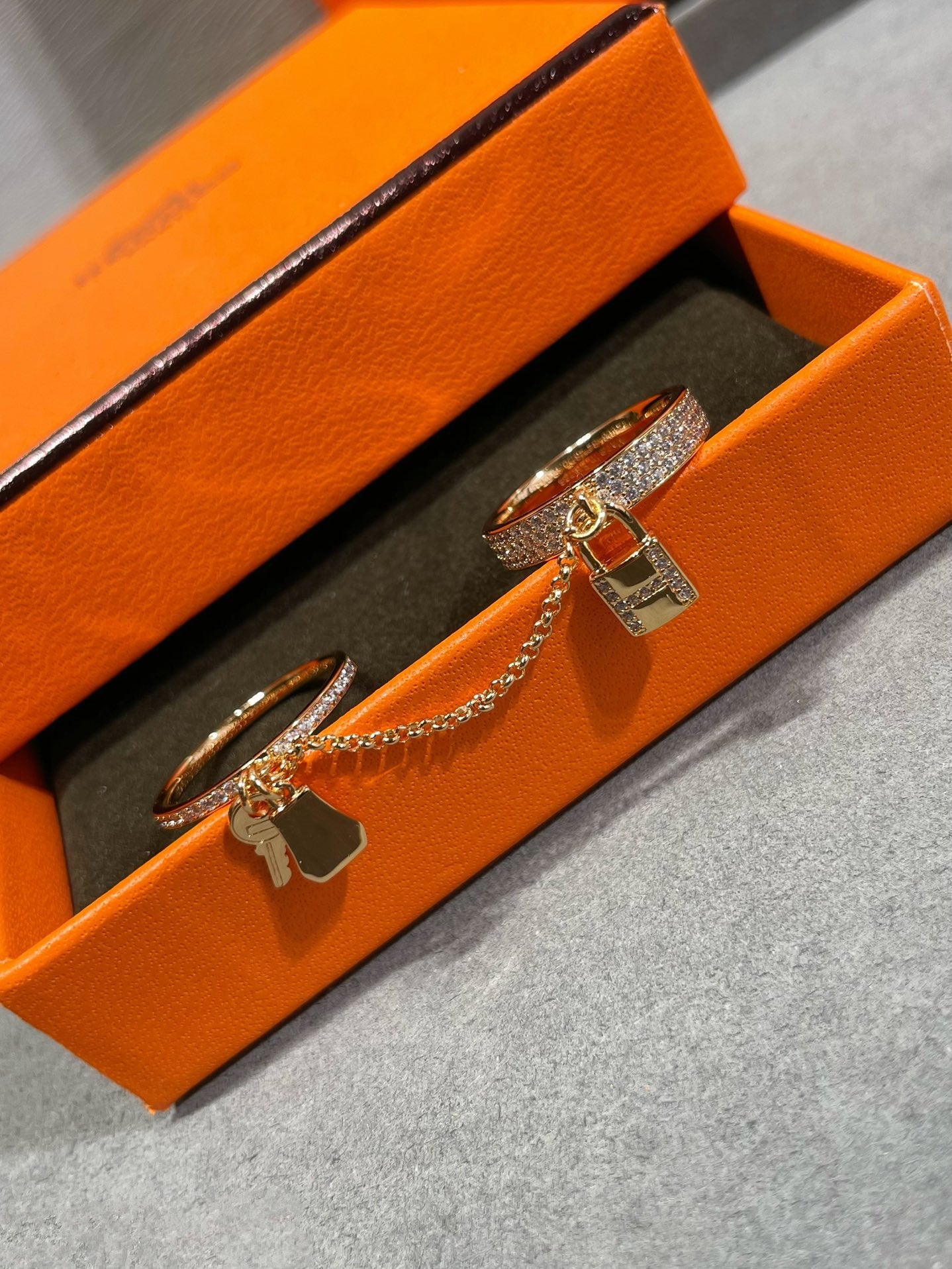 [Lunabriance]HM KELLY CLOCHETTE DOUBLE RING IN  WITH DIAMONDS