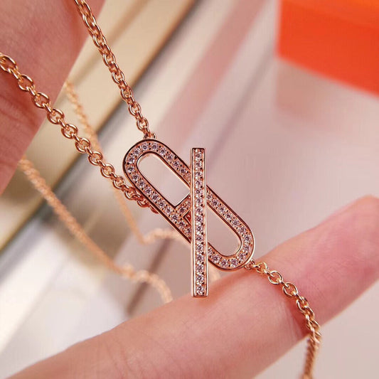 [Lunabriance]HM FIRE PIG NOSE NECKLACE TRENDY STREET