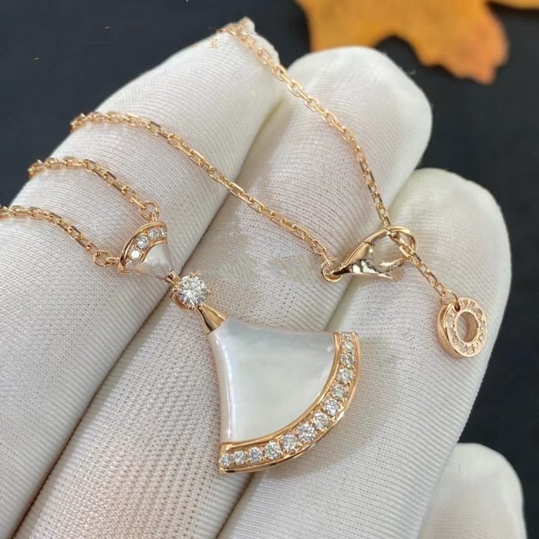 [Lunabriance]DREAM NECKLACE MOP PINK GOLD DIAMOND