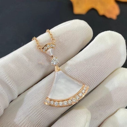 [Lunabriance]DREAM NECKLACE MOP PINK GOLD DIAMOND