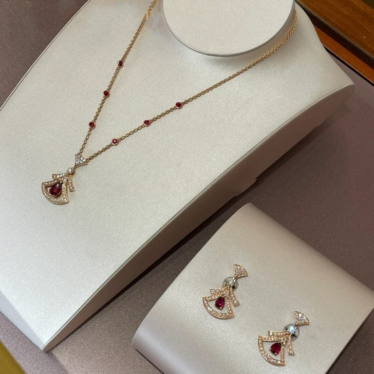 [Lunabriance]DREAM NECKLACE CARNELIAN DIAMOND PINK GOLD