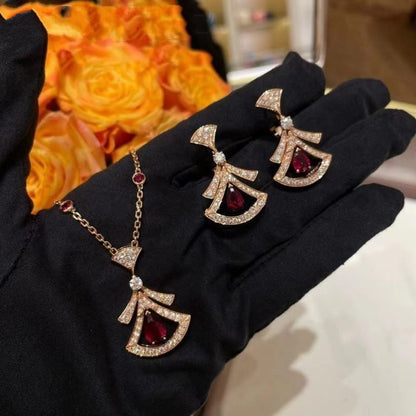[Lunabriance]DREAM NECKLACE CARNELIAN DIAMOND PINK GOLD