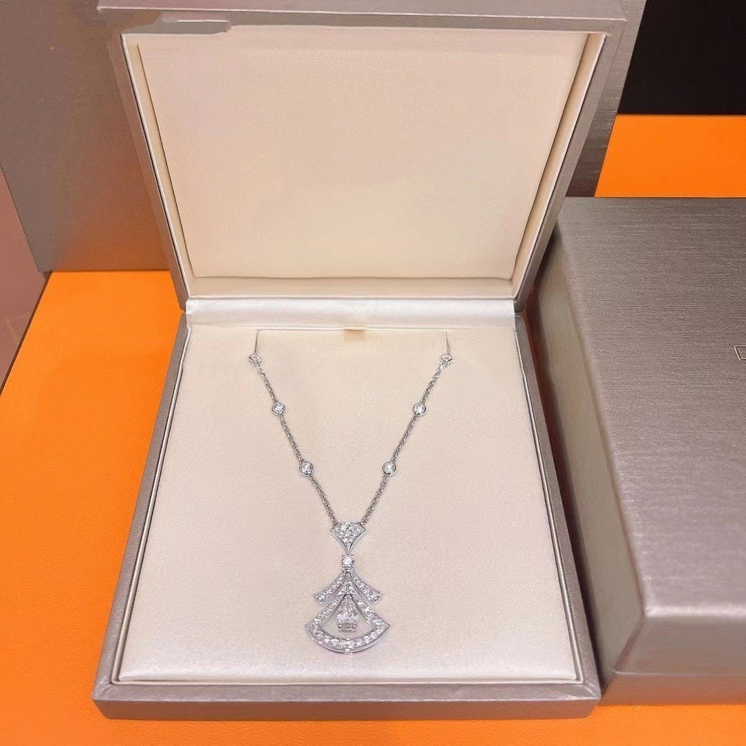 [Lunabriance]DREAM NECKLACE WHITE DIAMOND SILVER