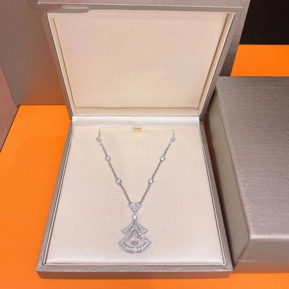 [Lunabriance]DREAM NECKLACE WHITE DIAMOND SILVER