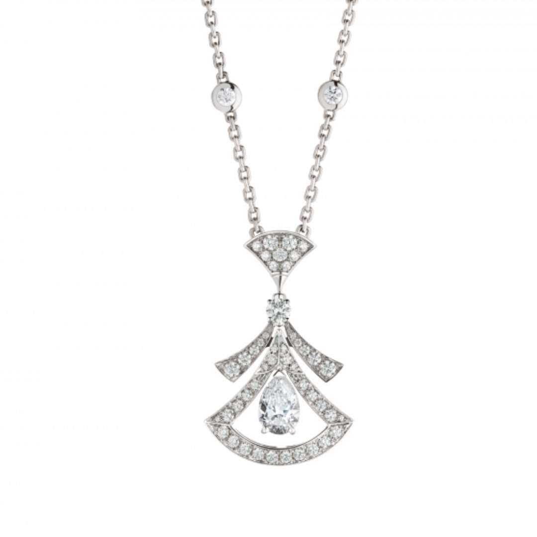 [Lunabriance]DREAM NECKLACE WHITE DIAMOND SILVER
