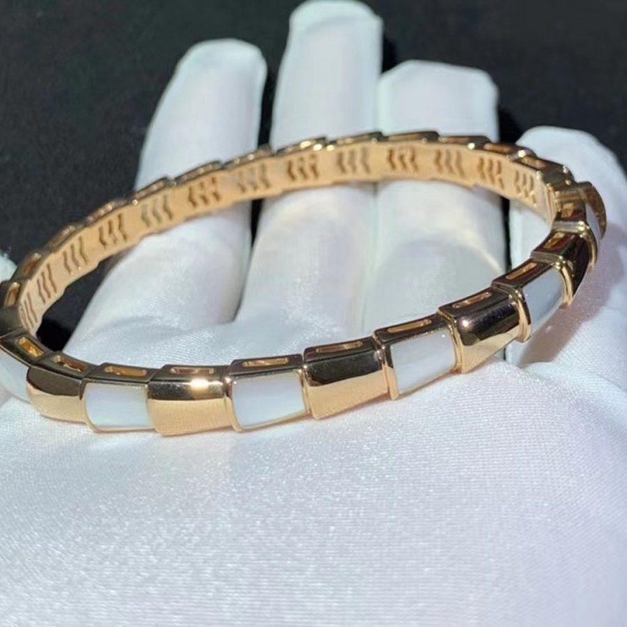 [Lunabriance]SERPENTI BRACELET PINK GOLD MOP