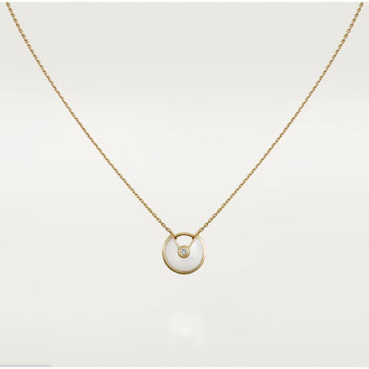 [Lunabriance]AMULETTE ROSE GOLD MOP NECKLACE