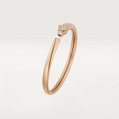 [Lunabriance]PANTHERE ROSE GOLD DIAMOND OPEN BRACELET