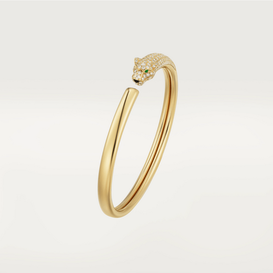 [Lunabriance]PANTHERE GOLD DIAMOND OPEN BRACELET