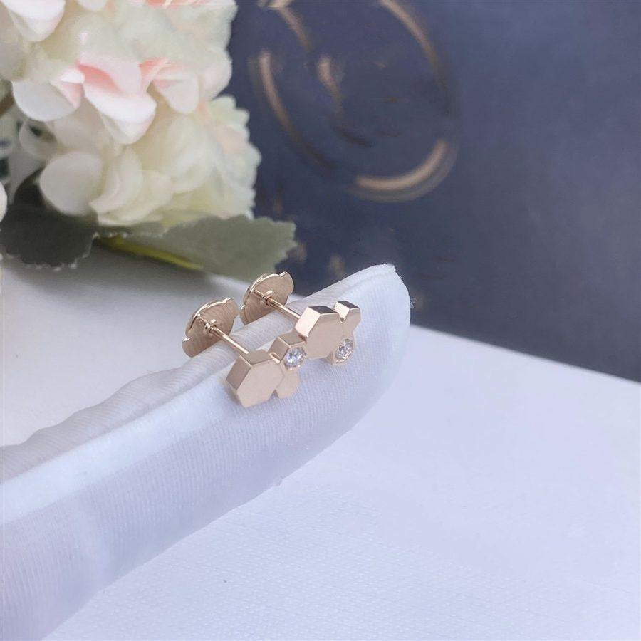 [Lunabriance]BEE LOVE PINK GOLD DIAMOND EARRINGS