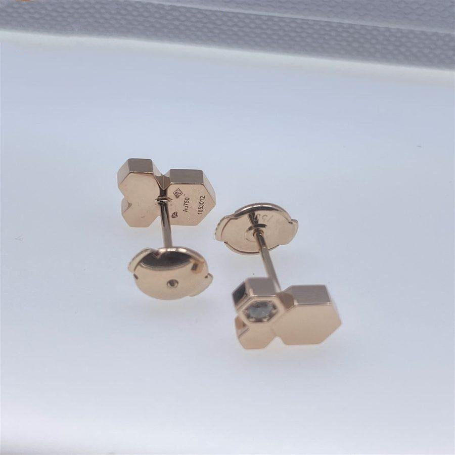 [Lunabriance]BEE LOVE PINK GOLD DIAMOND EARRINGS