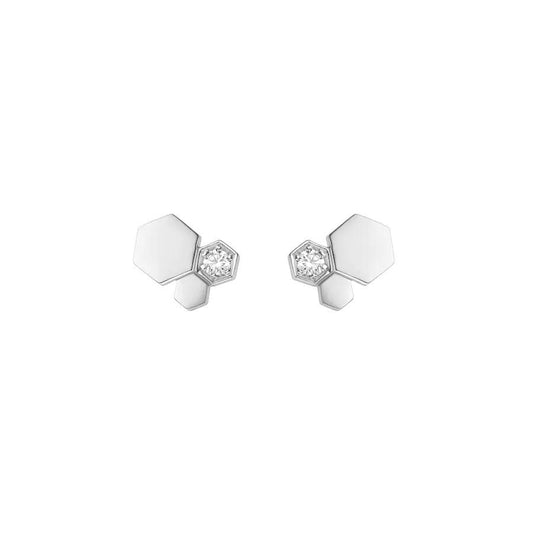 [Lunabriance]BEE LOVE SILVER DIAMOND EARRINGS