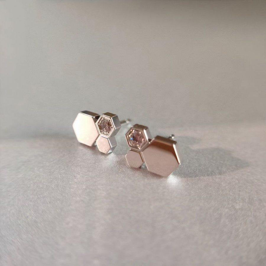 [Lunabriance]BEE LOVE SILVER DIAMOND EARRINGS