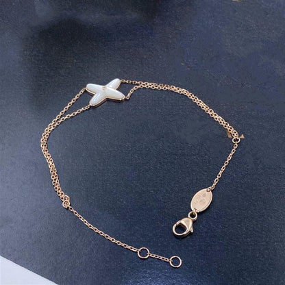 [Lunabriance]JEUX BRACELET WHITE MOP PINK GOLD 1 DIAMOND