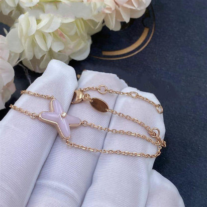 [Lunabriance]JEUX BRACELET PINK MOP PINK GOLD 1 DIAMOND
