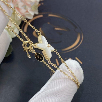 [Lunabriance]JEUX BRACELET WHITE MOP GOLD 1 DIAMOND