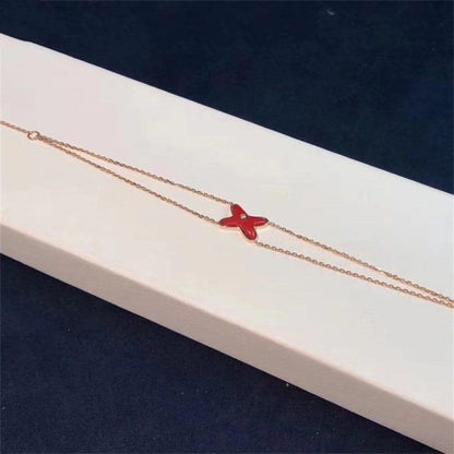 [Lunabriance]JEUX BRACELET CARNELIAN PINK GOLD 1 DIAMOND