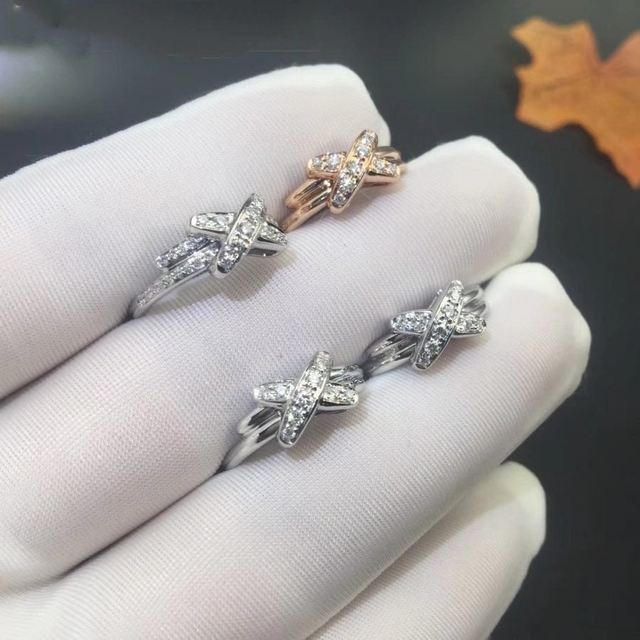 [Lunabriance]JEUX DE SILVER DIAMOND RING
