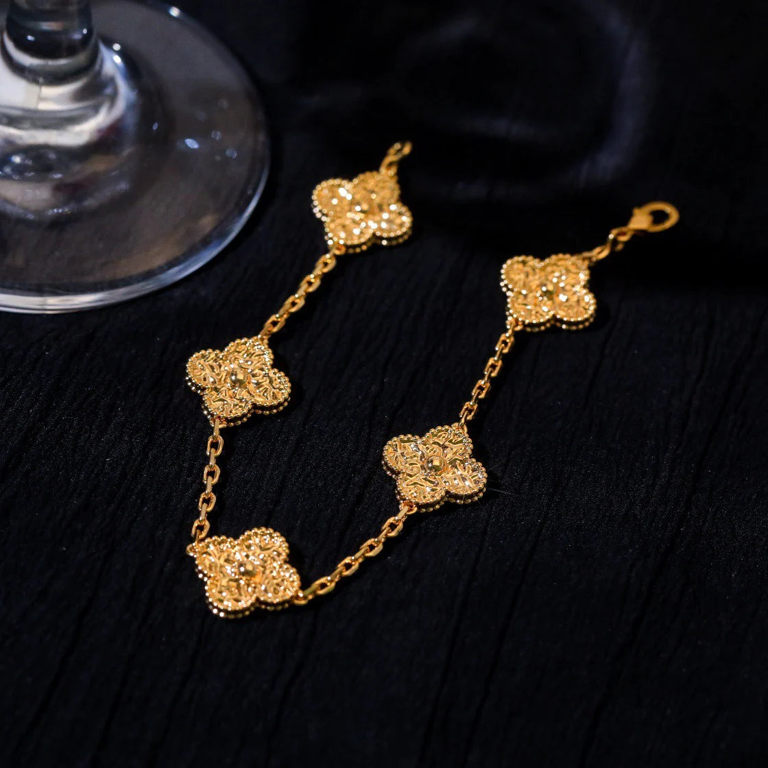 [Lunabriance]CLOVER 5 MOTIFS BRONZING BRACELET