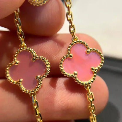 [Lunabriance]CLOVER 5 PINK MOP BRACELET