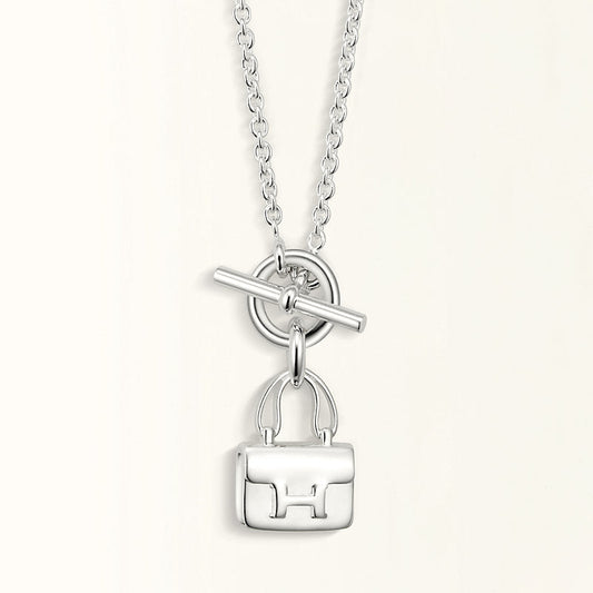 [Lunabriance]POP H PEDANT SILVER NECKLACE