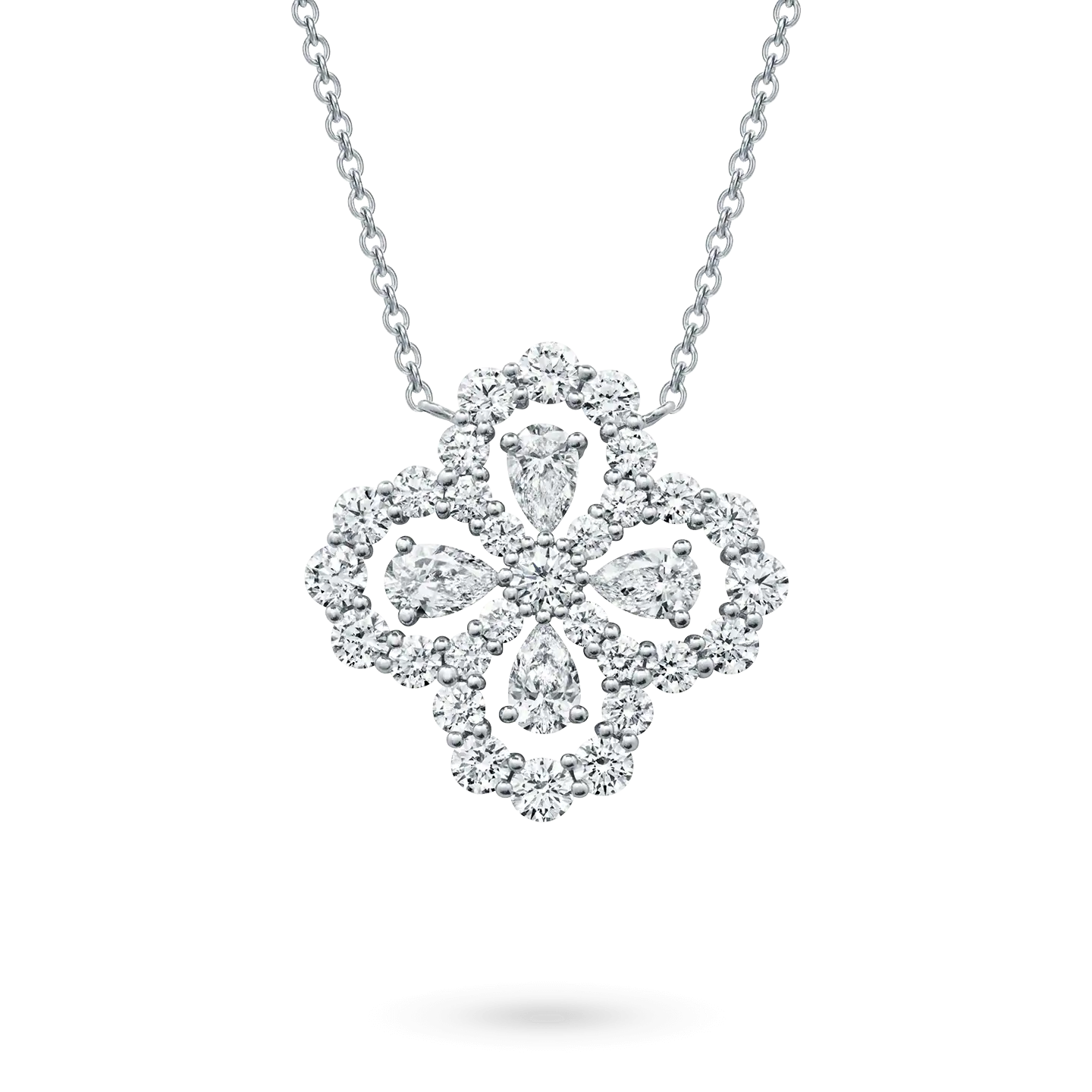 [Lunabriance]LOOP NECKLACE FULL MOTIF DIAMOND 16MM MULTIPLE COLORS