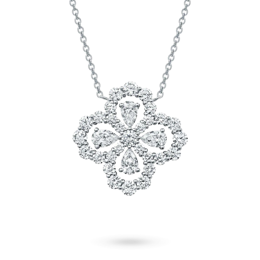 [Lunabriance]LOOP NECKLACE FULL MOTIF DIAMOND 16MM MULTIPLE COLORS