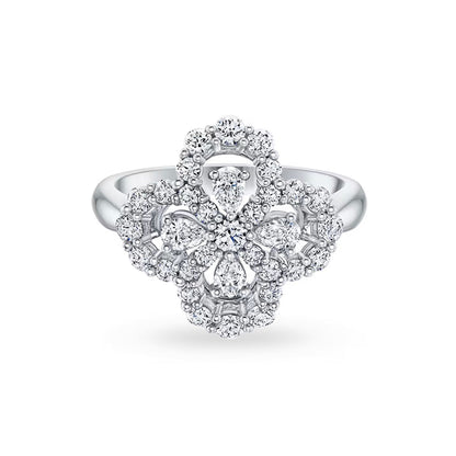 [Lunabriance]LOOP RING FULL MOTIF DIAMOND 16MM SILVE