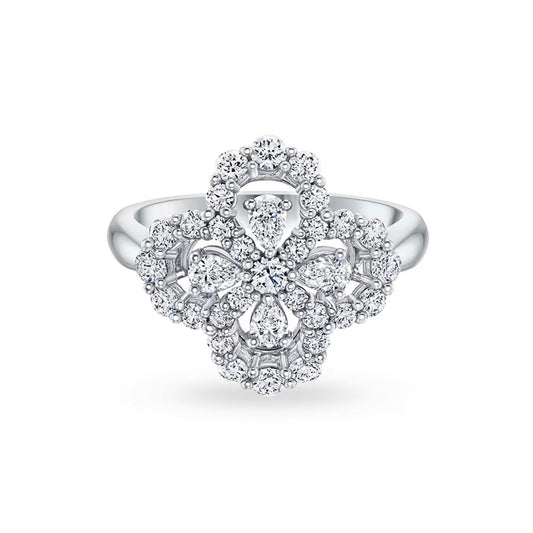 [Lunabriance]LOOP RING FULL MOTIF DIAMOND 16MM SILVE