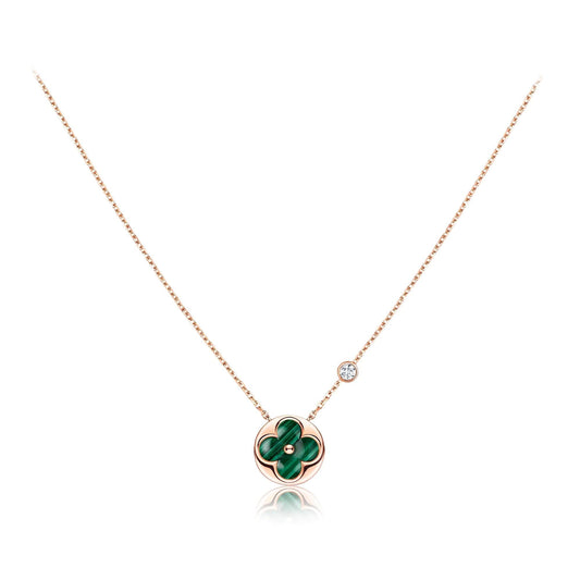 [Lunabriance]SUN PEDANT PINK GOLD 1 DIAMOND NECKLACE