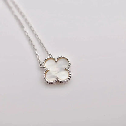 [Lunabriance]CLOVER  15MM WHITE MOTHER-OF-PEARL SILVER