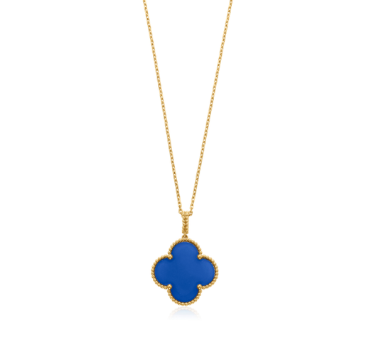 [Lunabriance]CLOVER 25MM NECKLACE TURQUOISE ROSE GOLD