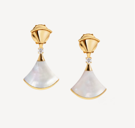 [Lunabriance]DREAM MOP 1 DIAMOND EARRINGS