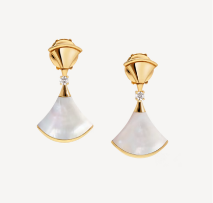 [Lunabriance]DREAM MOP 1 DIAMOND EARRINGS