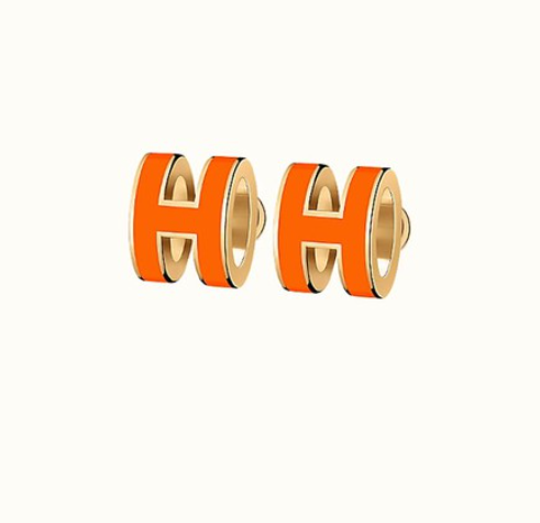 [Lunabriance]MINI POP H EARRINGS ORANGE