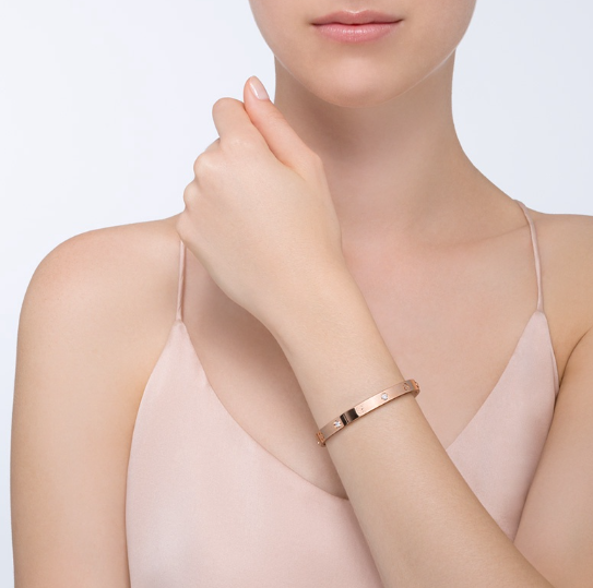 [Lunabriance]LOVE BRACELET 6.1MM 4 DIAMONDS