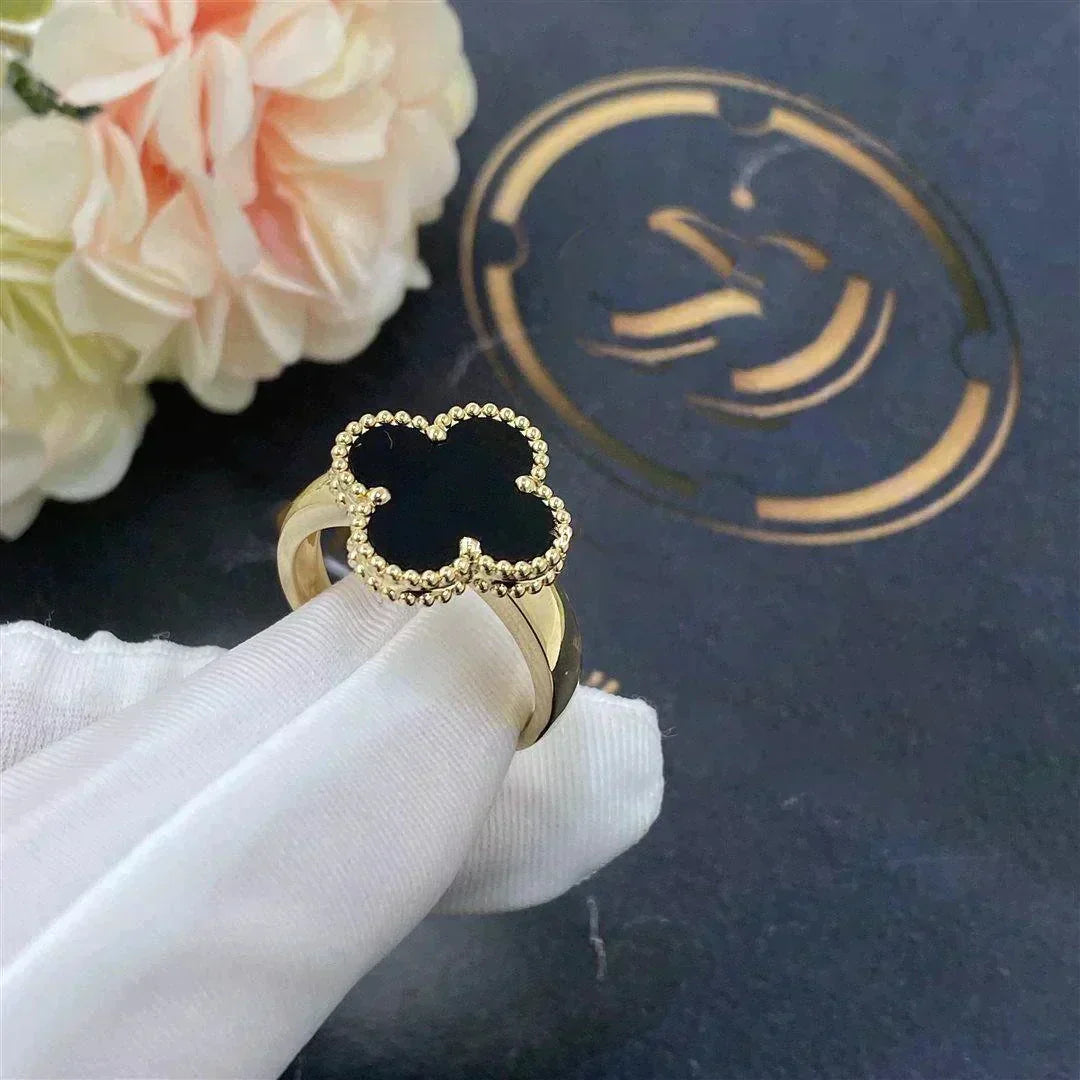 [Lunabriance]CLOVER ONYX RING