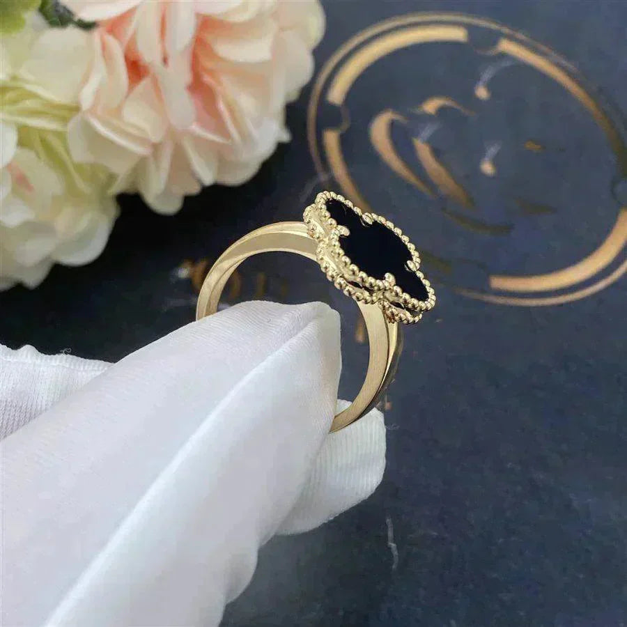 [Lunabriance]CLOVER ONYX RING