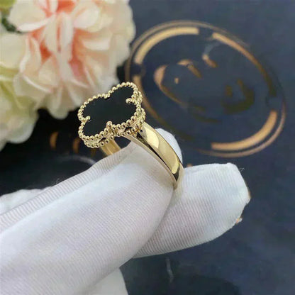 [Lunabriance]CLOVER ONYX RING