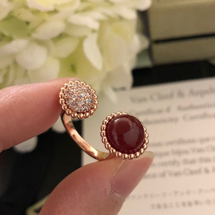 [Lunabriance]PERLEE COULEURS DIAMOND ROSE GOLD BETWEEN THE FINGER RING