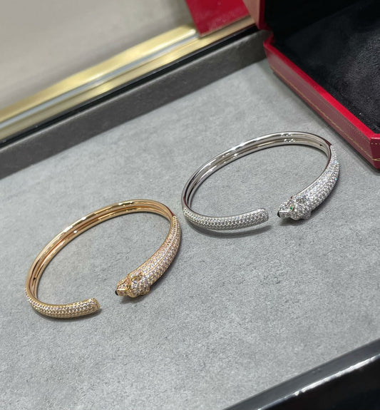 [Lunabriance]PANTHERE FULL DIAMOND OPEN BRACELET