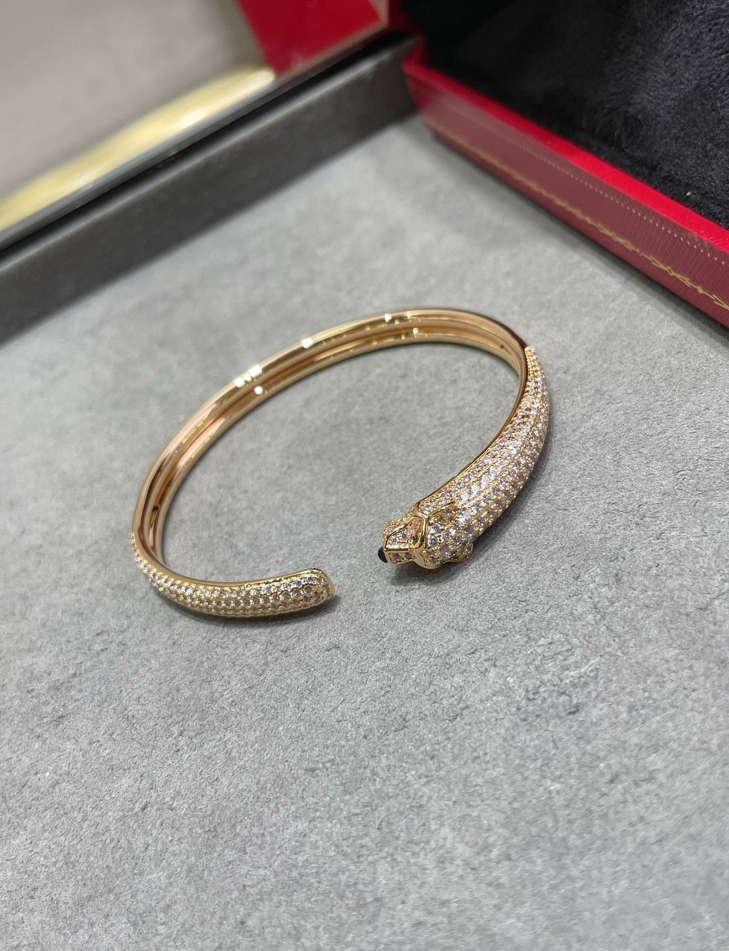 [Lunabriance]PANTHERE FULL DIAMOND OPEN BRACELET