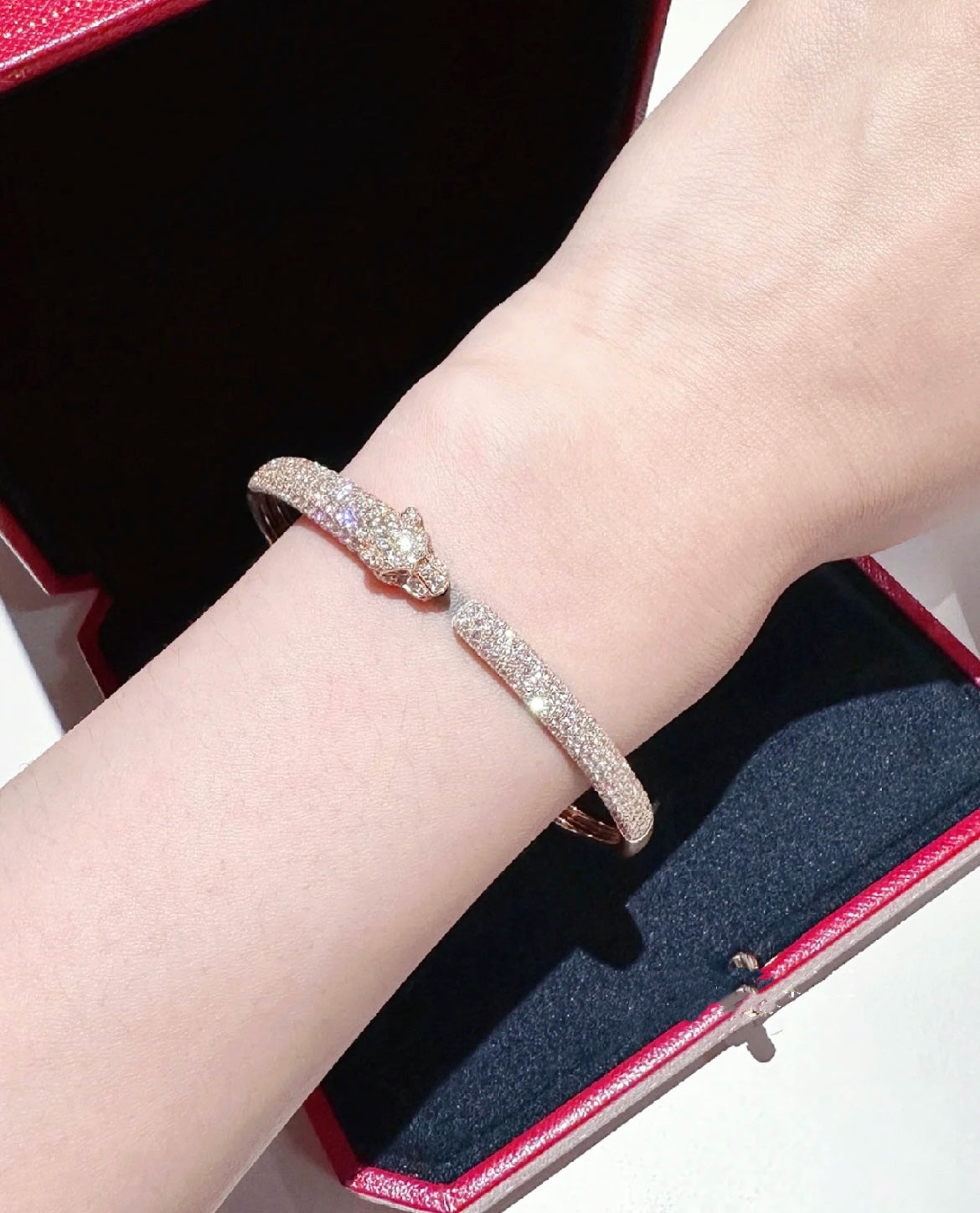 [Lunabriance]PANTHERE FULL DIAMOND OPEN BRACELET